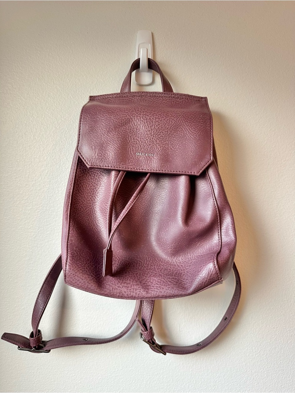 Matt & Nat Deep Plum Vegan Leather Backpack